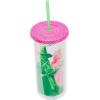 Silver Buffalo Disney Lilo and Stitch Rainbow and Pineapple Tropical Plastic Tall Cold Cup with Lid and Straw, 20 Ounces(Wicked Rhinestone)