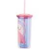 Silver Buffalo Disney Lilo and Stitch Rainbow and Pineapple Tropical Plastic Tall Cold Cup with Lid and Straw, 20 Ounces(Wizard of Oz Glinda)