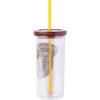 Silver Buffalo Disney Lilo and Stitch Rainbow and Pineapple Tropical Plastic Tall Cold Cup with Lid and Straw, 20 Ounces(Yellowstone)