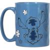 Silver Buffalo Disney Lilo and Stitch Sitting Etched Engraved Wax Resist Handmade Pottery Ceramic Mug, 17 Ounces