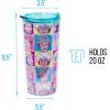 Silver Buffalo Lilo and Stitch Floral Tropical Blue Double Wall Travel Tumbler with Slide Close Lid, 20 Ounces(Golden Girls (20 Ounces))
