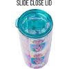 Silver Buffalo Lilo and Stitch Floral Tropical Blue Double Wall Travel Tumbler with Slide Close Lid, 20 Ounces(Golden Girls (20 Ounces))