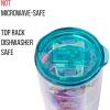 Silver Buffalo Lilo and Stitch Floral Tropical Blue Double Wall Travel Tumbler with Slide Close Lid, 20 Ounces(Golden Girls (20 Ounces))