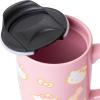 Silver Buffalo Lilo and Stitch Floral Tropical Blue Double Wall Travel Tumbler with Slide Close Lid, 20 Ounces(Hello Kitty Gold and Pink Bows (16 Ounces))