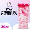 Silver Buffalo Lilo and Stitch Floral Tropical Blue Double Wall Travel Tumbler with Slide Close Lid, 20 Ounces(Hello Kitty Strawberry (20 Ounces))