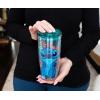 Silver Buffalo Lilo and Stitch Floral Tropical Blue Double Wall Travel Tumbler with Slide Close Lid, 20 Ounces(Lilo and Stitch Floral Blue (20 Ounces))
