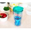 Silver Buffalo Lilo and Stitch Floral Tropical Blue Double Wall Travel Tumbler with Slide Close Lid, 20 Ounces(Lilo and Stitch Floral Blue (20 Ounces))