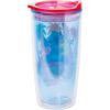 Silver Buffalo Lilo and Stitch Floral Tropical Blue Double Wall Travel Tumbler with Slide Close Lid, 20 Ounces(Lilo and Stitch Kauai  Hawaii (20 Ounces))