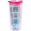 Silver Buffalo Lilo and Stitch Floral Tropical Blue Double Wall Travel Tumbler with Slide Close Lid, 20 Ounces(Powerpuff Girls Character Grid)