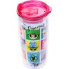 Silver Buffalo Lilo and Stitch Floral Tropical Blue Double Wall Travel Tumbler with Slide Close Lid, 20 Ounces(Powerpuff Girls Character Grid)