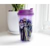 Silver Buffalo Lilo and Stitch Floral Tropical Blue Double Wall Travel Tumbler with Slide Close Lid, 20 Ounces(Purple/Multi)