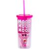 Silver Buffalo Disney Lilo and Stitch Rainbow and Pineapple Tropical Plastic Tall Cold Cup with Lid and Straw, 20 Ounces(Care Bears Love-A-Lot-Bear Mood)