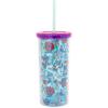 Silver Buffalo Disney Lilo and Stitch Rainbow and Pineapple Tropical Plastic Tall Cold Cup with Lid and Straw, 20 Ounces(Lilo and Stitch in Other Disney Character Costumes)