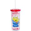 Silver Buffalo Disney Lilo and Stitch Rainbow and Pineapple Tropical Plastic Tall Cold Cup with Lid and Straw, 20 Ounces(Toy Story Pizza Planet)
