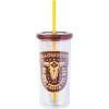 Silver Buffalo Disney Lilo and Stitch Rainbow and Pineapple Tropical Plastic Tall Cold Cup with Lid and Straw, 20 Ounces(Yellowstone)