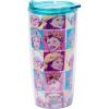 Silver Buffalo Lilo and Stitch Floral Tropical Blue Double Wall Travel Tumbler with Slide Close Lid, 20 Ounces(Golden Girls (20 Ounces))