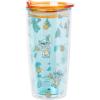 Silver Buffalo Lilo and Stitch Floral Tropical Blue Double Wall Travel Tumbler with Slide Close Lid, 20 Ounces(Lilo and Stitch (20 Ounces))