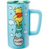 Silver Buffalo Lilo and Stitch Floral Tropical Blue Double Wall Travel Tumbler with Slide Close Lid, 20 Ounces(Winnie the Pooh (15 Ounces))