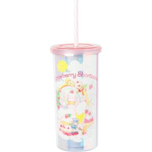 Silver Buffalo Disney Lilo and Stitch Rainbow and Pineapple Tropical Plastic Tall Cold Cup with Lid and Straw, 20 Ounces(Strawberry Shortcake Sweets)