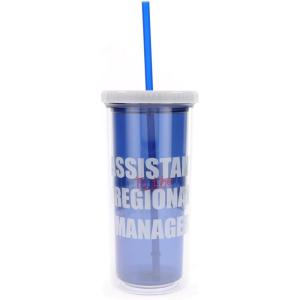 Silver Buffalo Disney Lilo and Stitch Rainbow and Pineapple Tropical Plastic Tall Cold Cup with Lid and Straw, 20 Ounces(The Office Assistant to the Regional Manager)