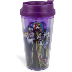 Silver Buffalo Lilo and Stitch Floral Tropical Blue Double Wall Travel Tumbler with Slide Close Lid, 20 Ounces(Purple/Multi)