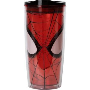 Silver Buffalo Lilo and Stitch Floral Tropical Blue Double Wall Travel Tumbler with Slide Close Lid, 20 Ounces(Spider-Man (20 Ounces))