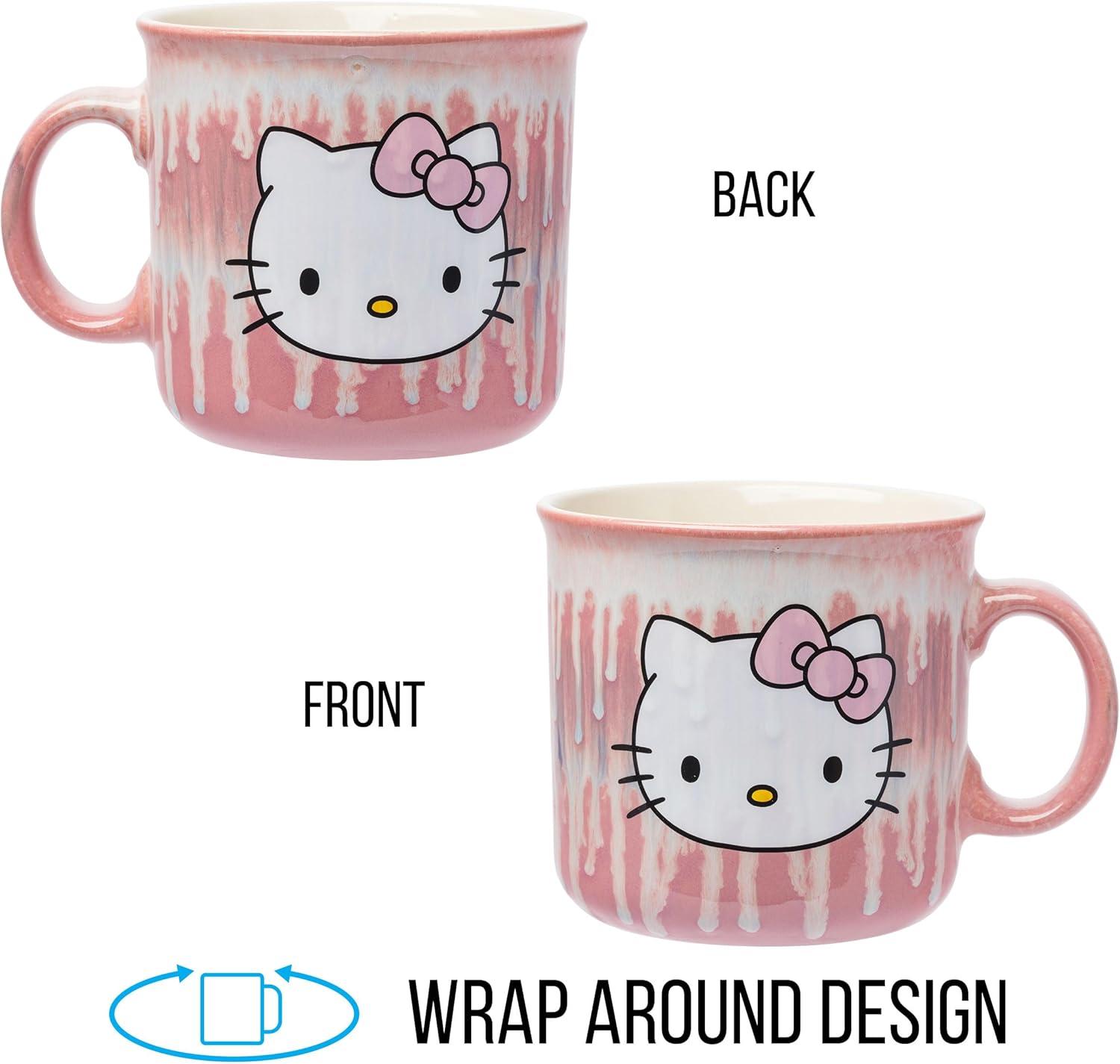 image:imageSilver Buffalo Disney Winnie the Pooh Bees and Honey Reactive Glaze Ceramic Camper Mug 20 OuncesHello Kitty Drip Effect