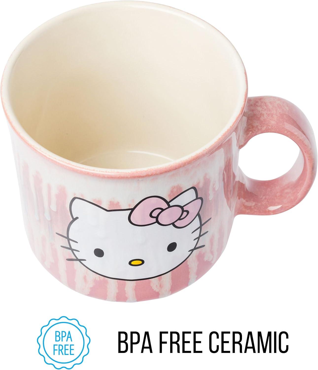 image:imageSilver Buffalo Disney Winnie the Pooh Bees and Honey Reactive Glaze Ceramic Camper Mug 20 OuncesHello Kitty Drip Effect