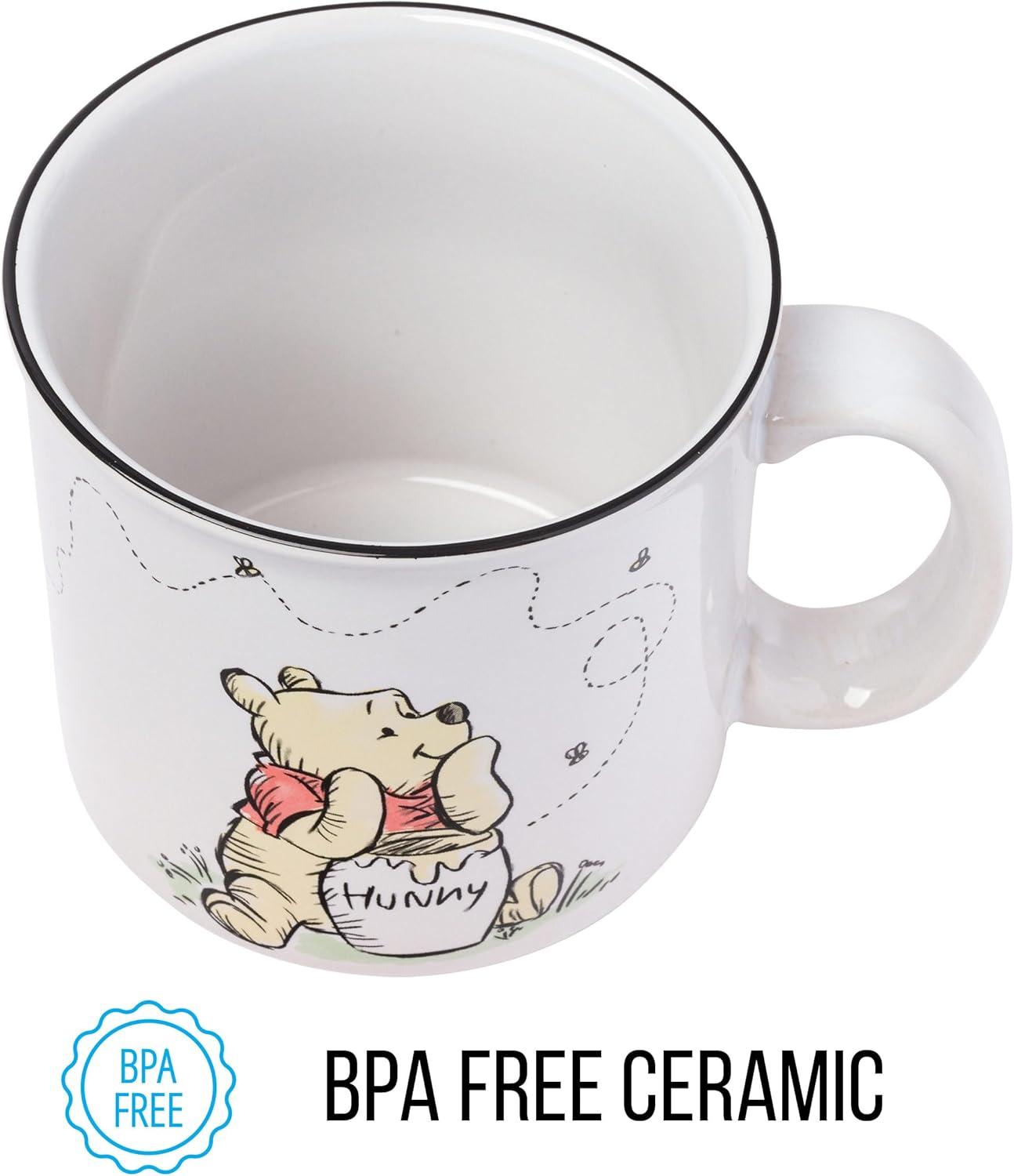 image:imageSilver Buffalo Disney Winnie the Pooh Here for the Hunny Honey Jumbo Ceramic Mug 25 OuncesBut First Honey 20 Ounces