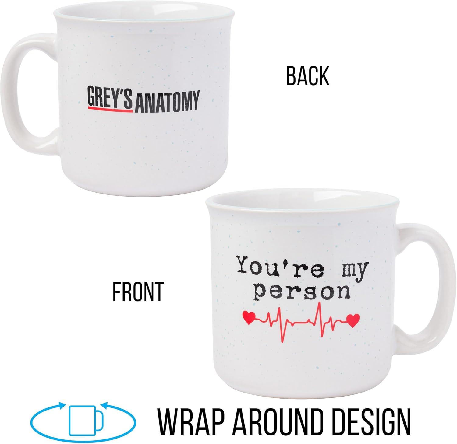 image:imageSilver Buffalo Greys Anatomy Youre My Person Ceramic Camper Mug 20 Ounces