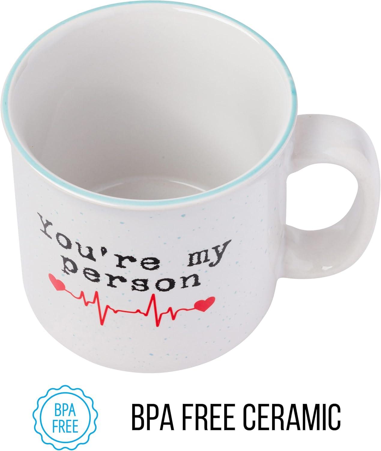image:imageSilver Buffalo Greys Anatomy Youre My Person Ceramic Camper Mug 20 Ounces