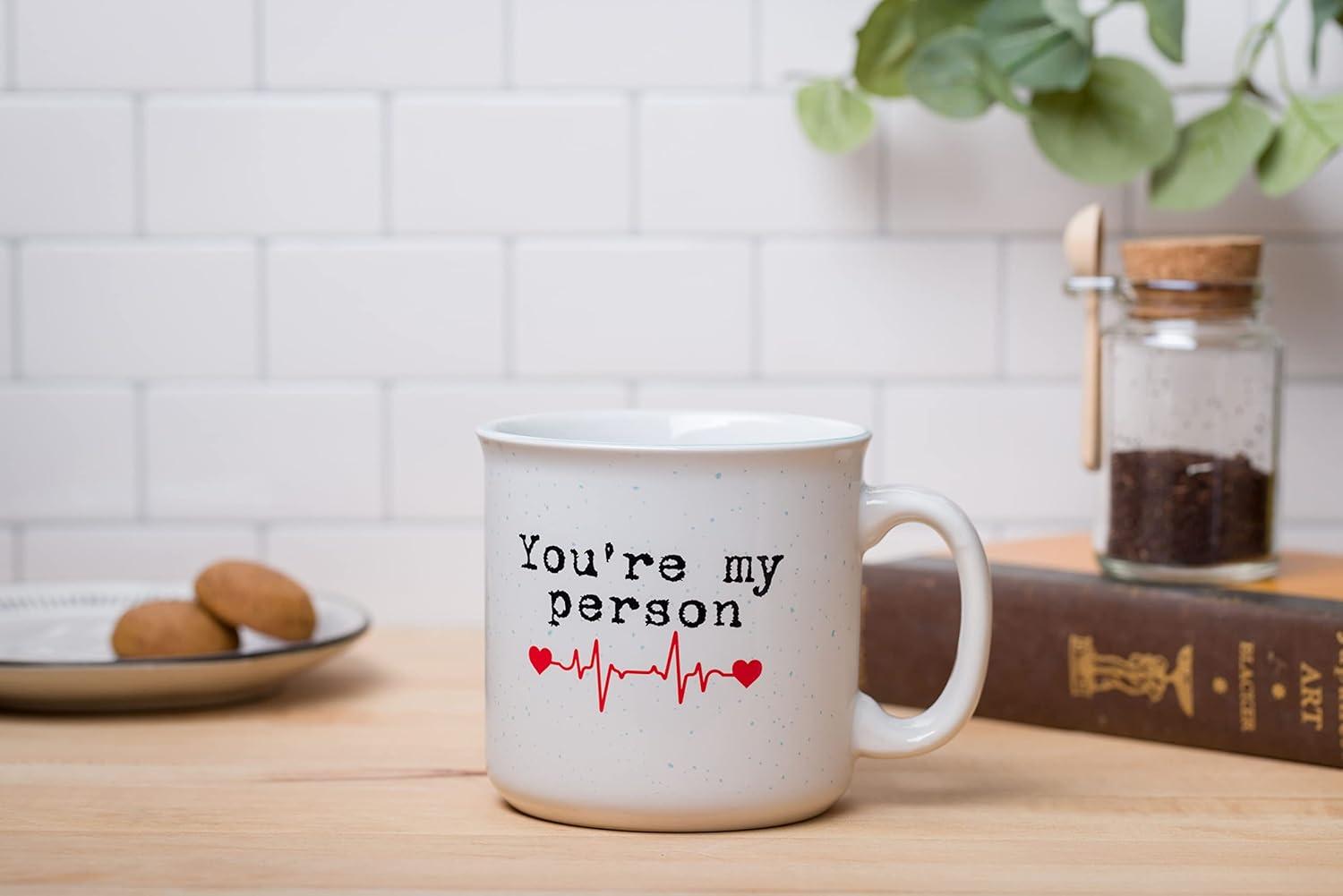 image:imageSilver Buffalo Greys Anatomy Youre My Person Ceramic Camper Mug 20 Ounces