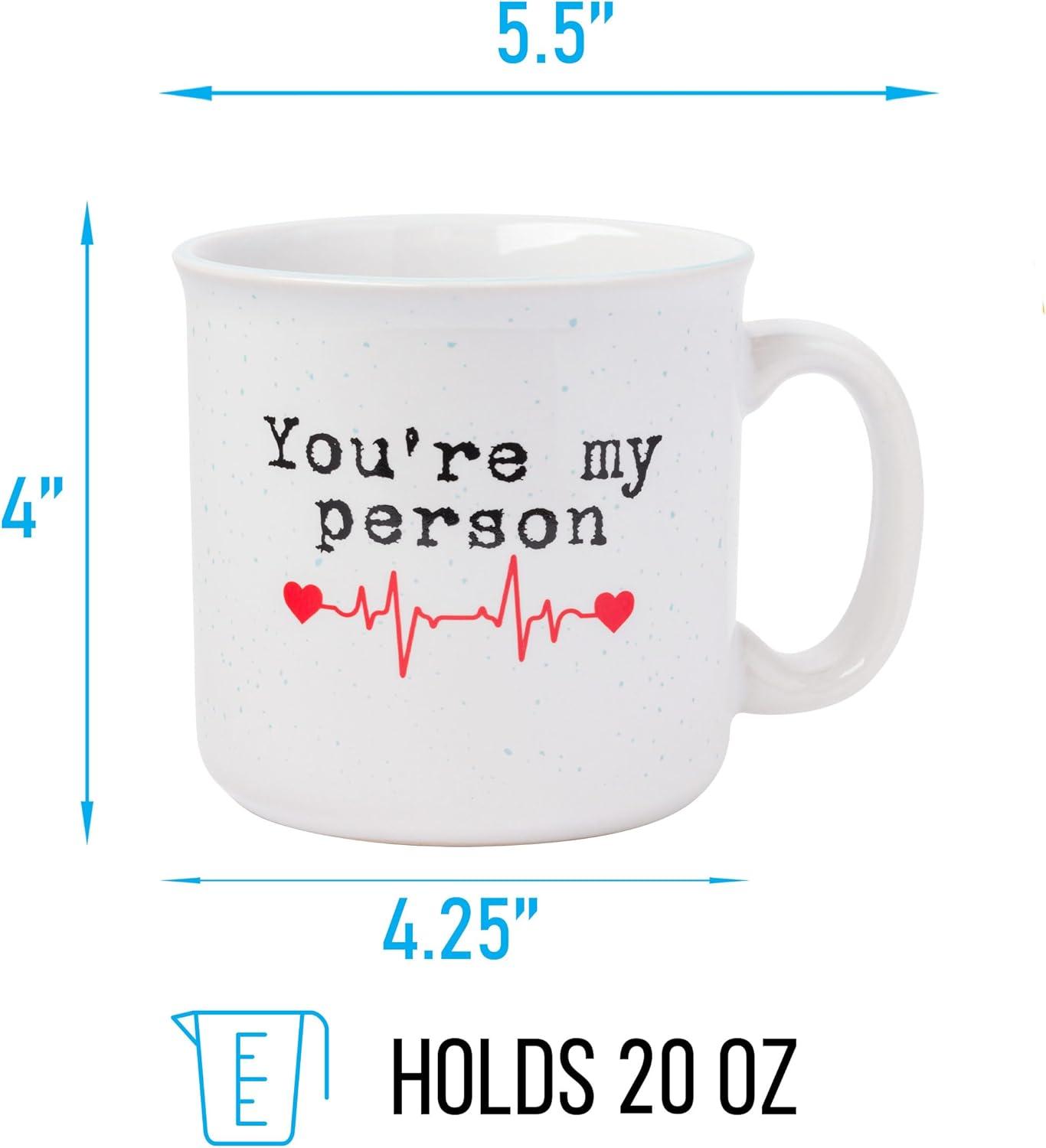 image:imageSilver Buffalo Greys Anatomy Youre My Person Ceramic Camper Mug 20 Ounces