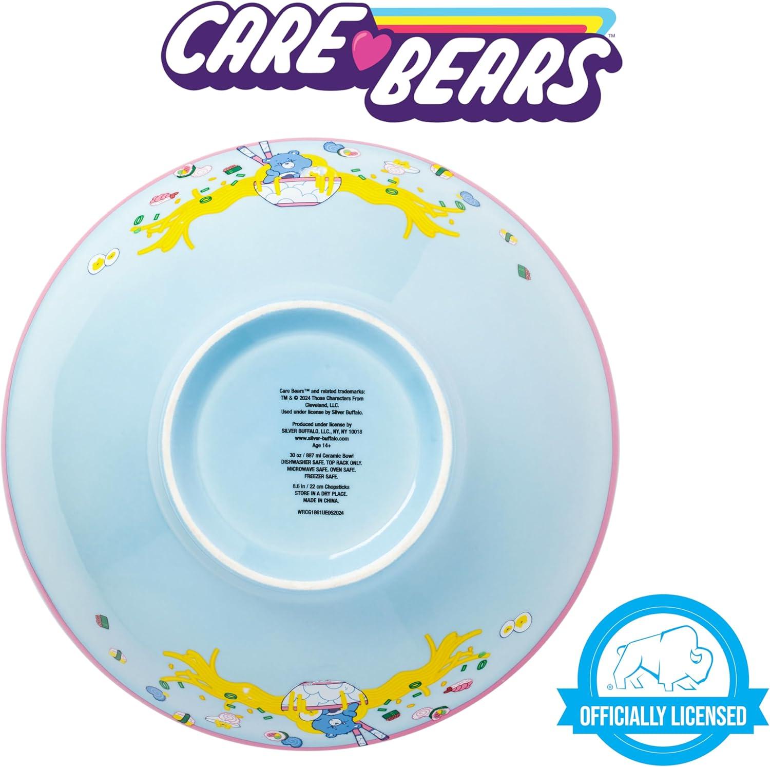 image:imageSilver Buffalo Pokemon Cute Fruit Doodles Featuring Pikachu Ceramic Ramen Noodle Rice Bowl with Chopsticks and Spoon Microwave Safe 20 OuncesCare Bears Grumpy Bear Eating Big