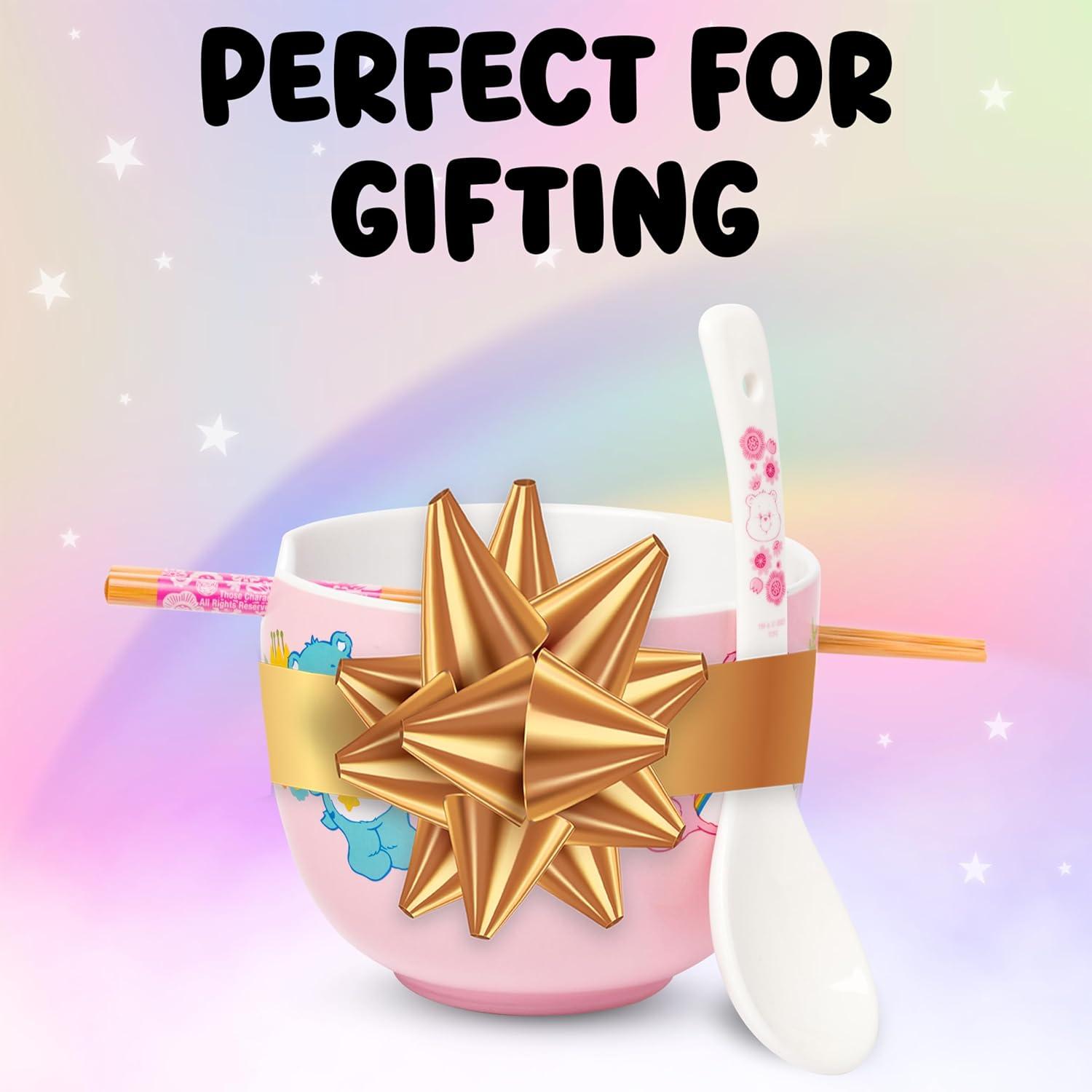 image:imageSilver Buffalo Pokemon Cute Fruit Doodles Featuring Pikachu Ceramic Ramen Noodle Rice Bowl with Chopsticks and Spoon Microwave Safe 20 OuncesCare Bears Spring Floral Spoon