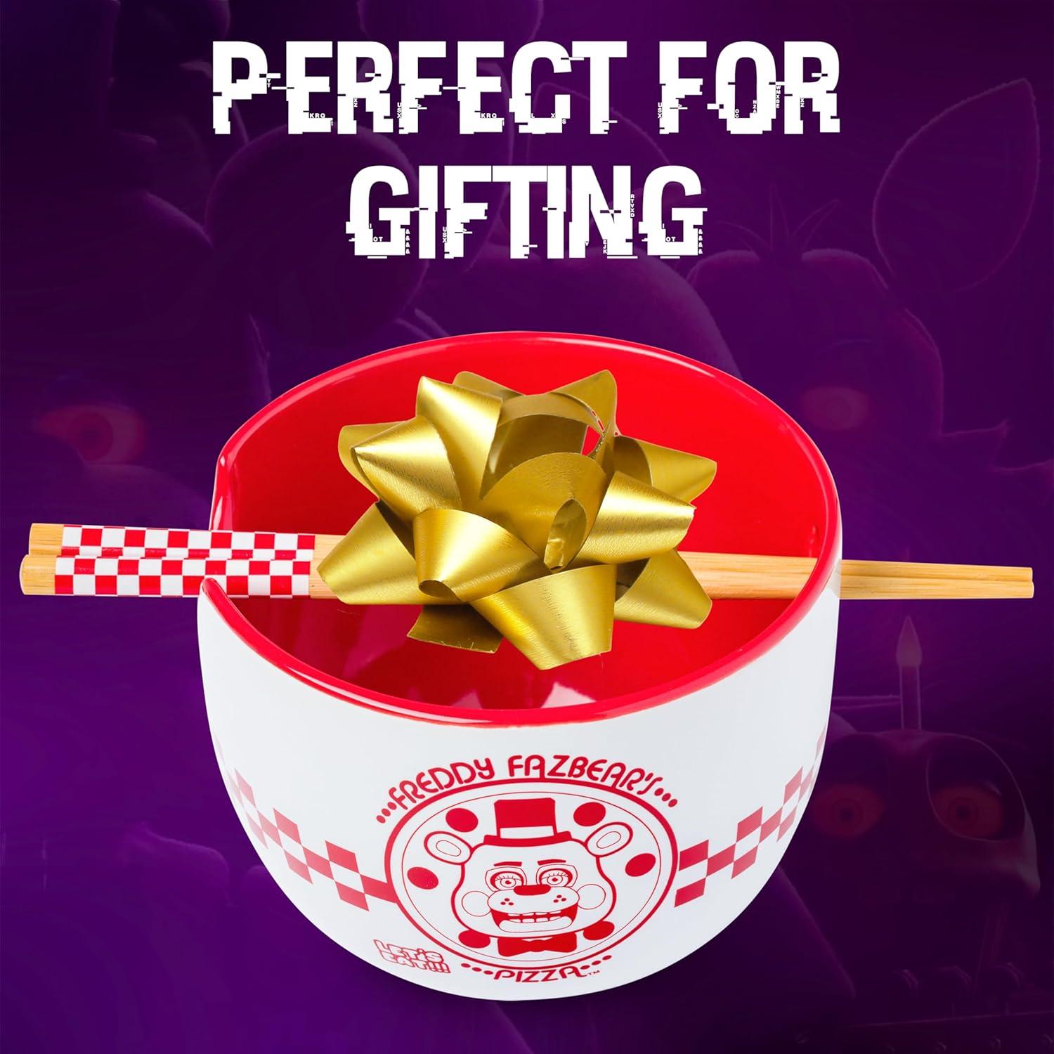 image:imageSilver Buffalo Pokemon Cute Fruit Doodles Featuring Pikachu Ceramic Ramen Noodle Rice Bowl with Chopsticks and Spoon Microwave Safe 20 OuncesFive Night at Freddys Fazbear Pizza