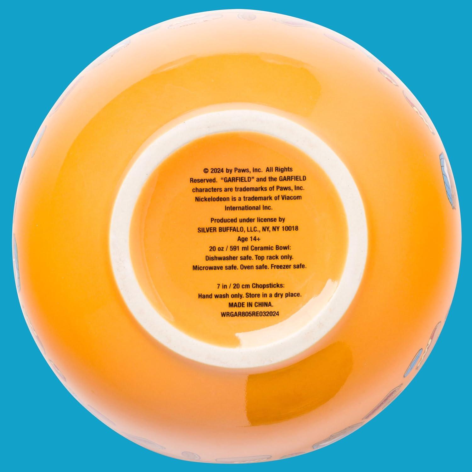 image:imageSilver Buffalo Pokemon Cute Fruit Doodles Featuring Pikachu Ceramic Ramen Noodle Rice Bowl with Chopsticks and Spoon Microwave Safe 20 OuncesGarfield Junk Food Spoon