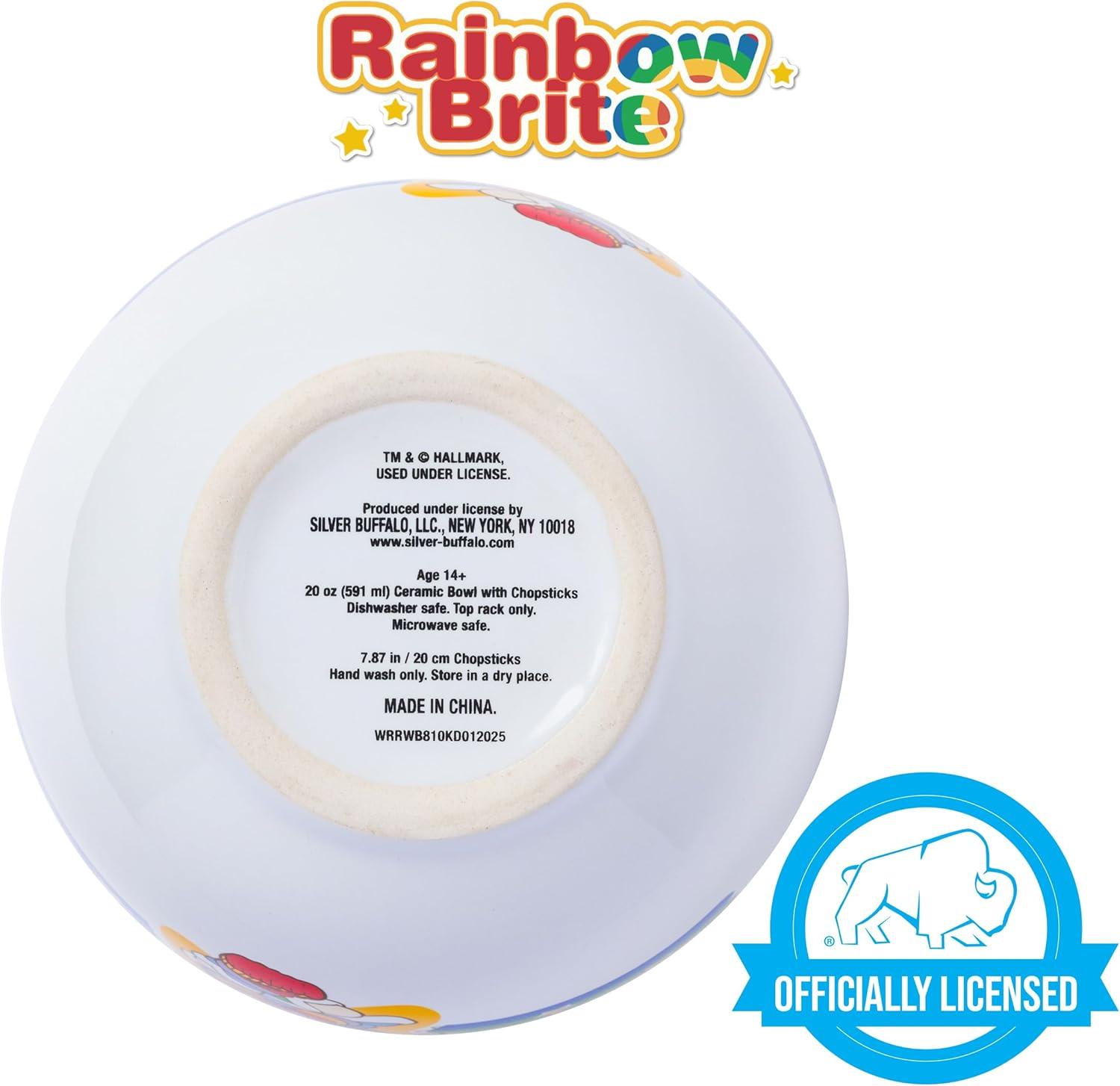 image:imageSilver Buffalo Pokemon Cute Fruit Doodles Featuring Pikachu Ceramic Ramen Noodle Rice Bowl with Chopsticks and Spoon Microwave Safe 20 OuncesRainbow Brite