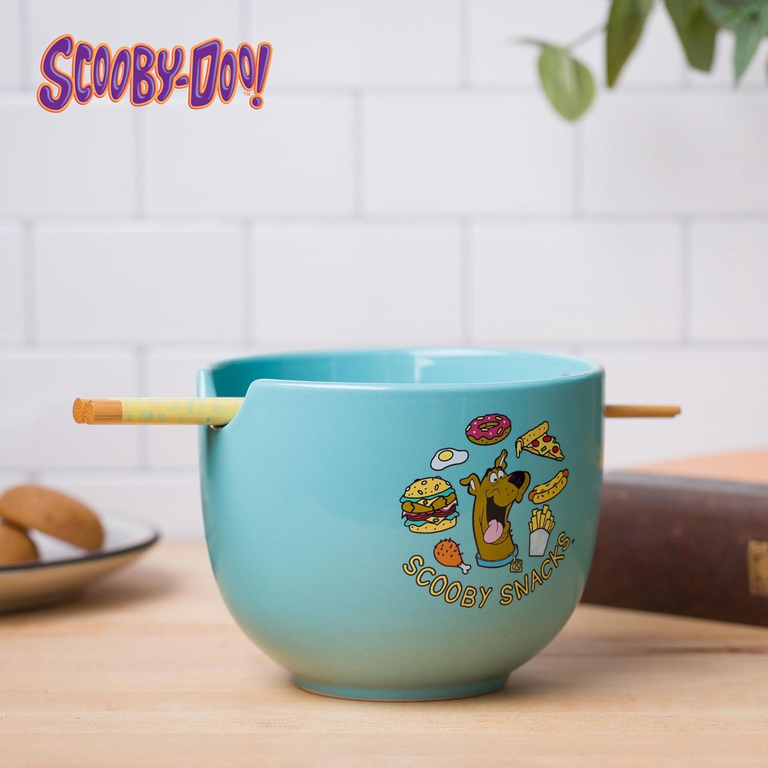 image:imageSilver Buffalo Pokemon Cute Fruit Doodles Featuring Pikachu Ceramic Ramen Noodle Rice Bowl with Chopsticks and Spoon Microwave Safe 20 OuncesScooby Doo Scooby Snacks