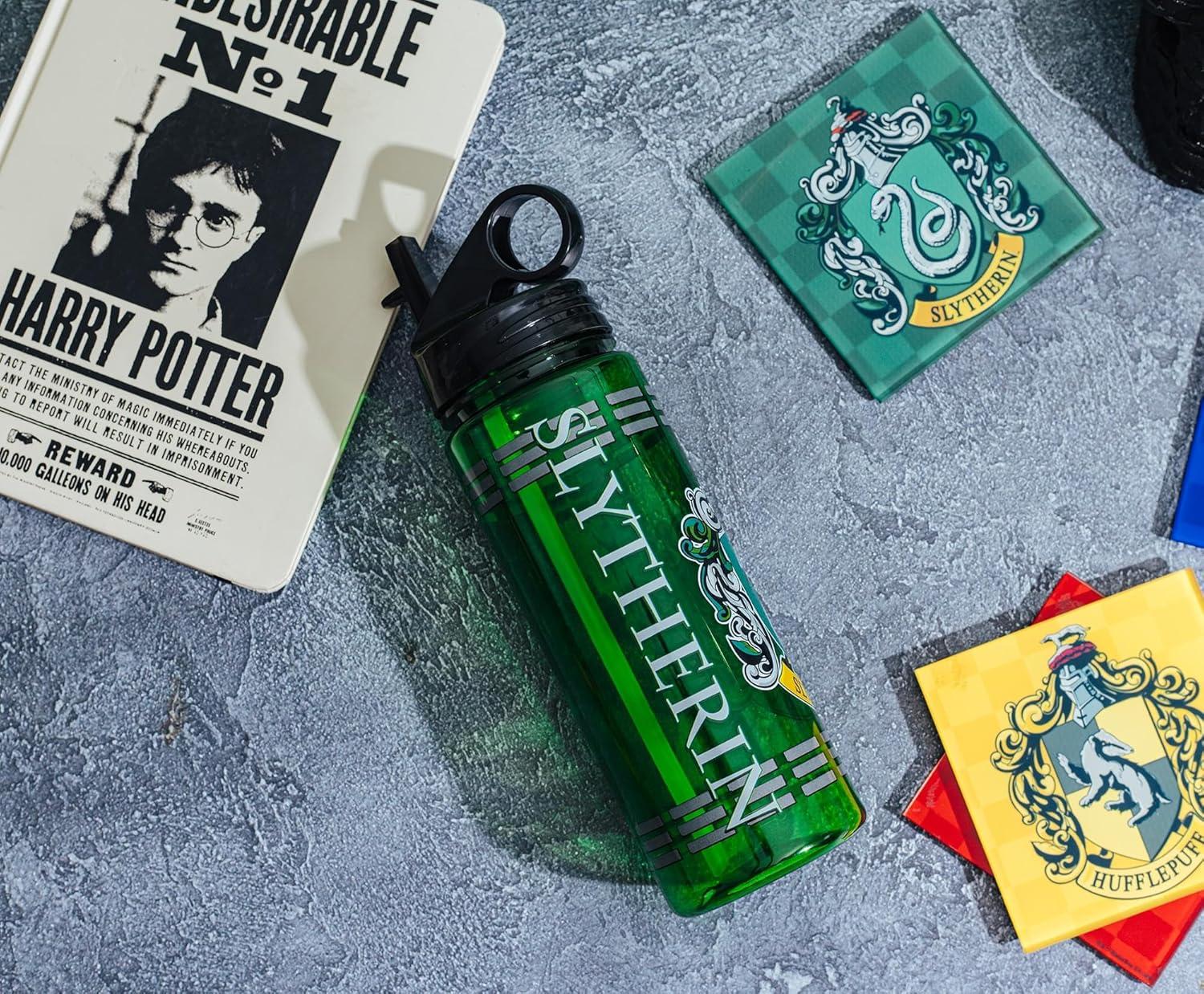 image:imageSilver Buffalo Pokemon Featuring Pikachu Bulbasaur Charmander Squirtle and Snorlax Tritan Water Bottle with Flip Straw 20 OuncesHarry Potter Slytherin Crest