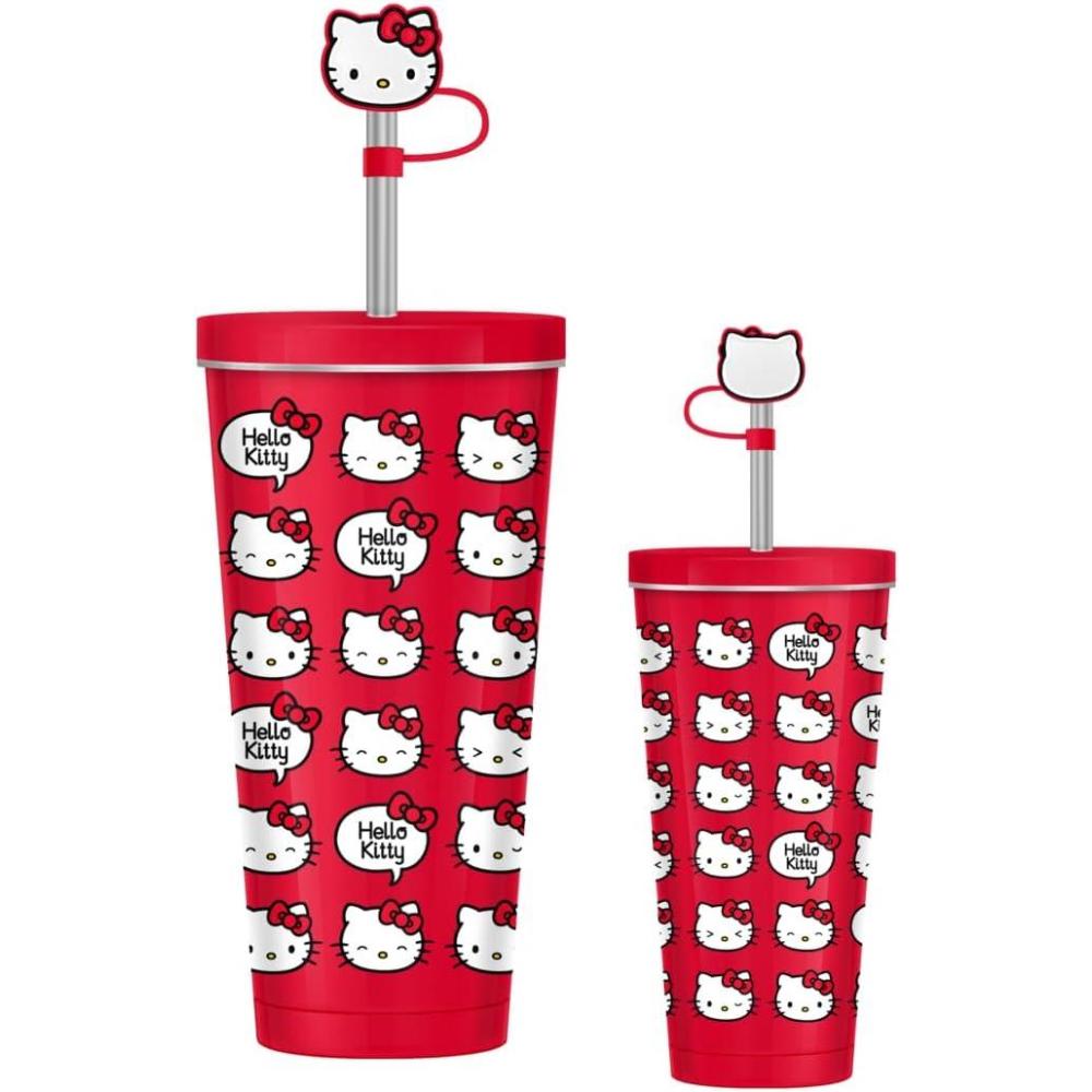 image:imageSilver Buffalo Disney Winnie the Pooh Spring Floral Botanical Garden Featuring Eeyore Tigger and Piglet Stainless Steel Tumbler with Lid and Straw Cap 24 OuncesHello Kitty Expressions