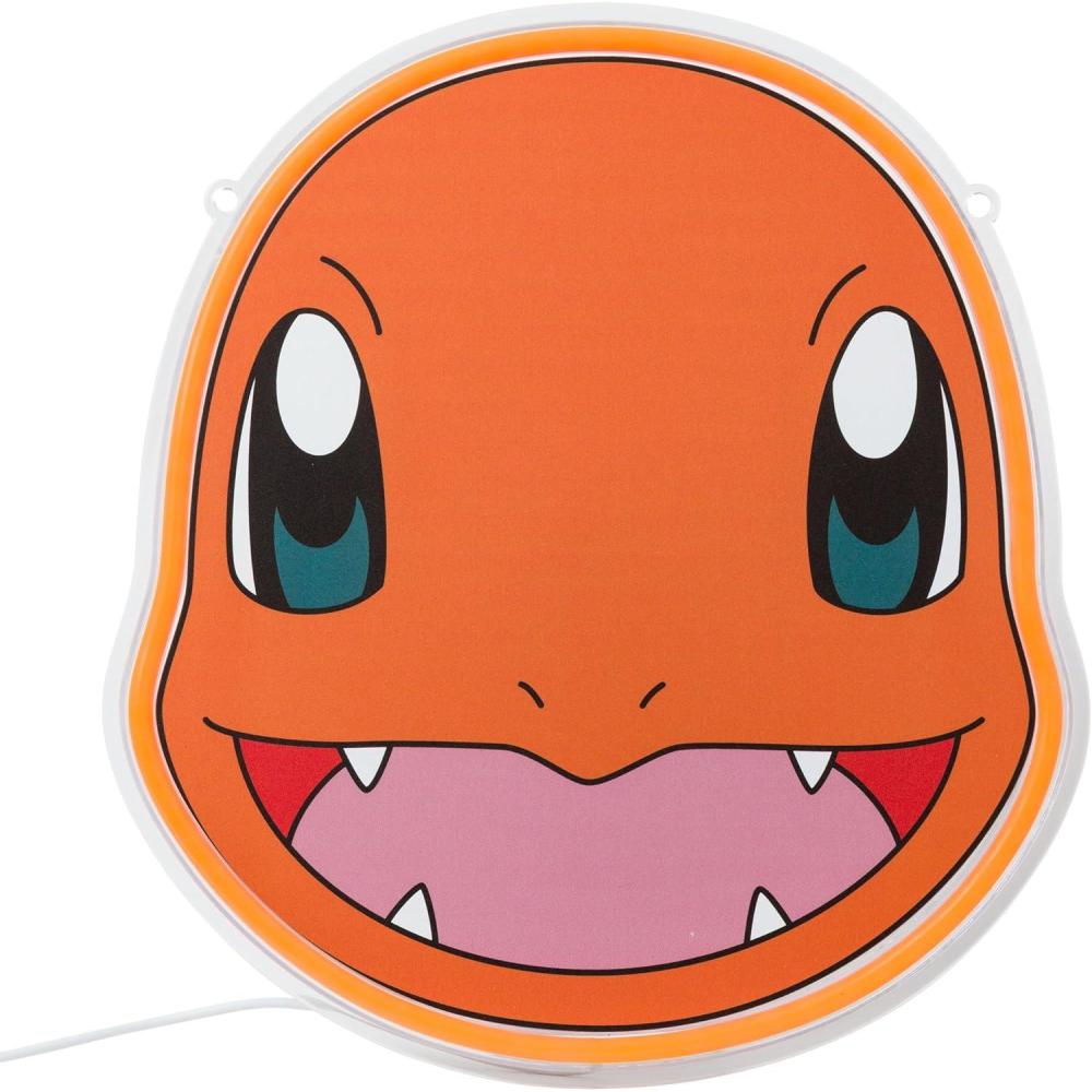 image:imageSilver Buffalo Pokemon Charmander Face Boxed Small Die Cut Wall Art with LED Neon Tube Accents