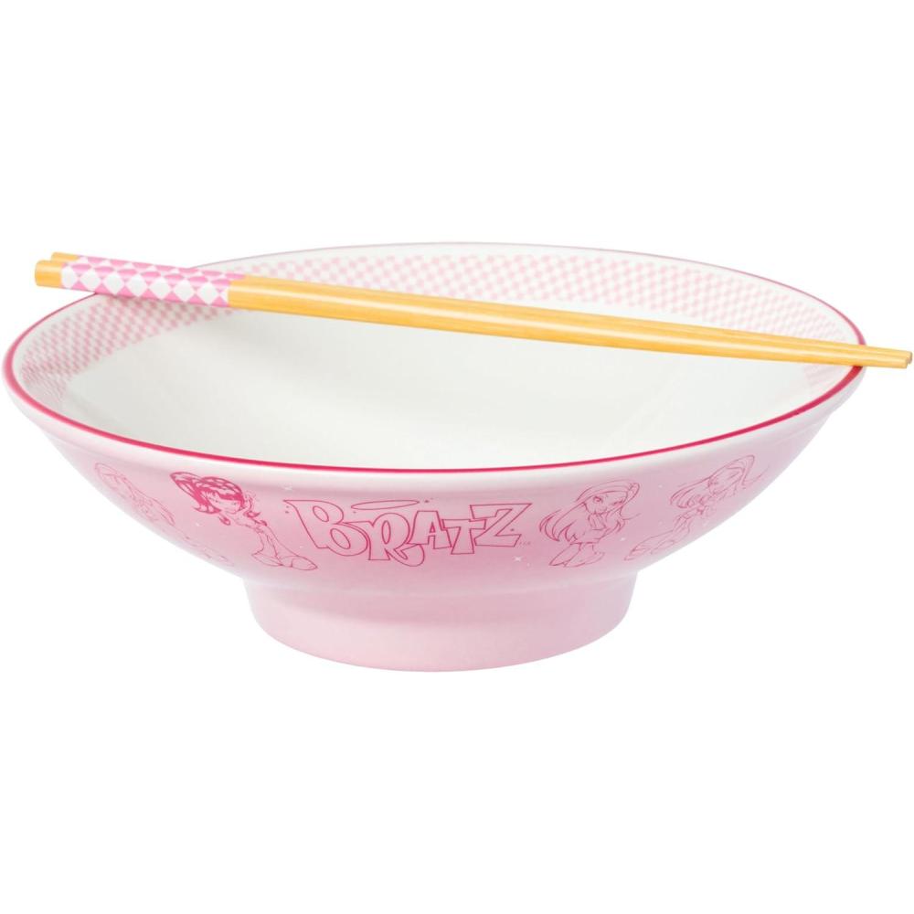 image:imageSilver Buffalo Pokemon Cute Fruit Doodles Featuring Pikachu Ceramic Ramen Noodle Rice Bowl with Chopsticks and Spoon Microwave Safe 20 OuncesBratz Big