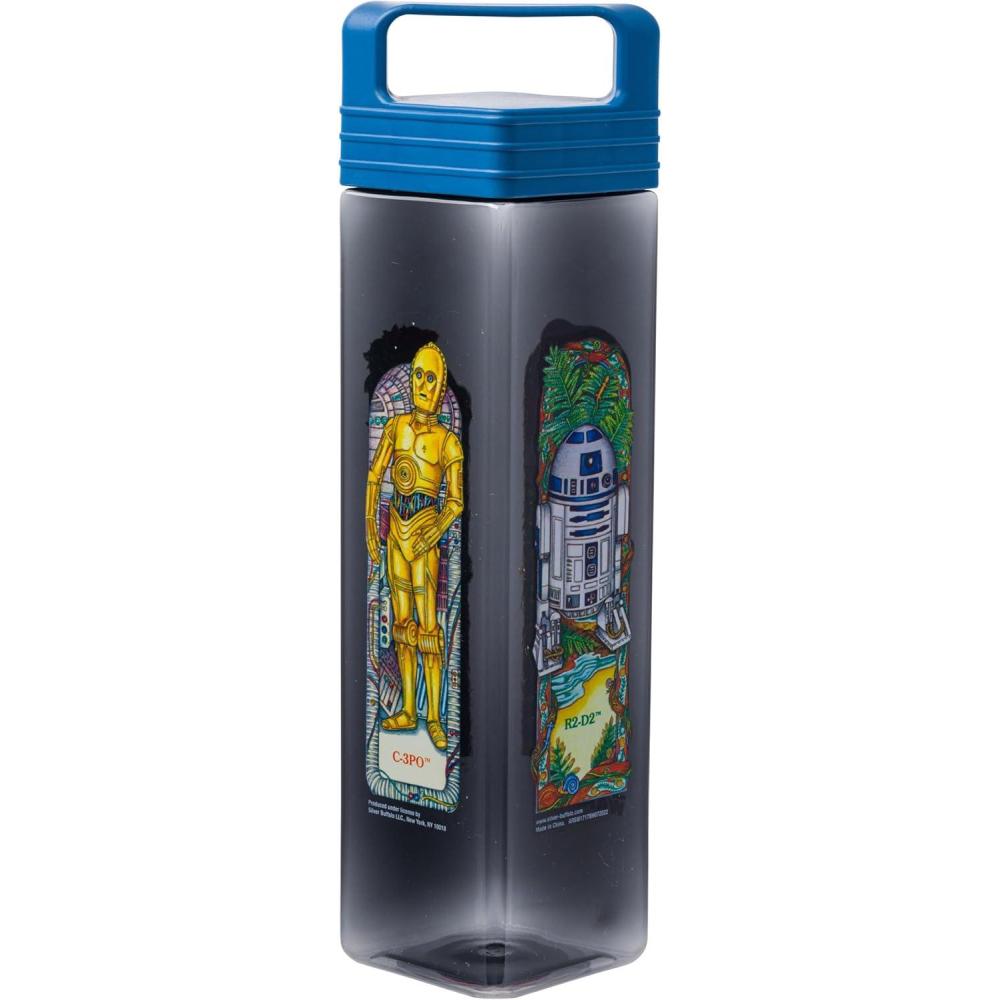 image:imageSilver Buffalo Pokemon Featuring Pikachu Bulbasaur Charmander Squirtle and Snorlax Tritan Water Bottle with Flip Straw 20 OuncesStar Wars Mosaic Square