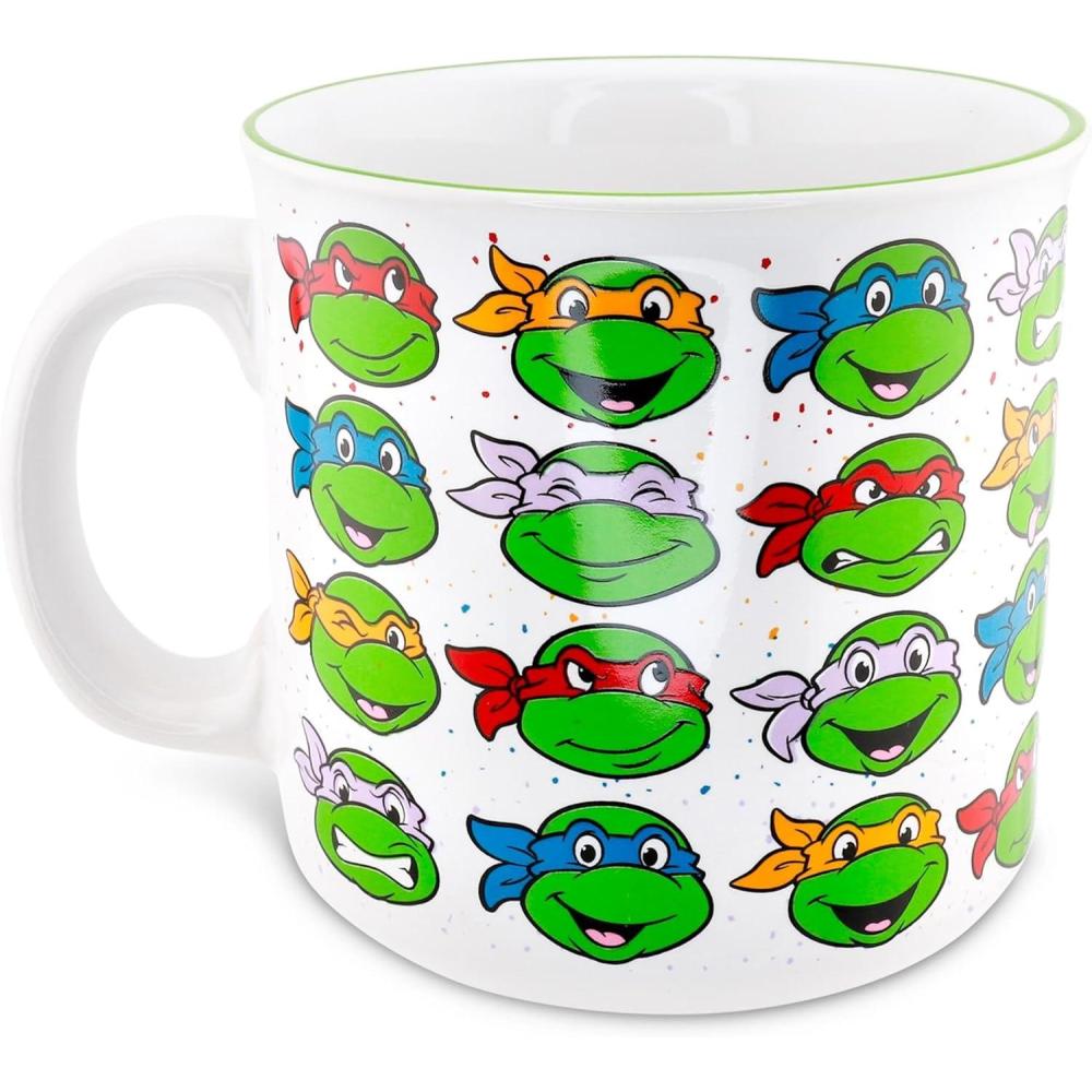 image:imageSilver Buffalo TMNT Multi Face Pattern 20oz Ceramic Camper Mug