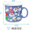 Silver Buffalo Disney Winnie the Pooh Bees and Honey Reactive Glaze Ceramic Camper Mug, 20 Ounces(Alice in Wonderland Wild Flower)