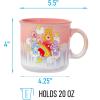 Silver Buffalo Disney Winnie the Pooh Bees and Honey Reactive Glaze Ceramic Camper Mug, 20 Ounces(Care Bears Group Heart Rainbow)