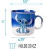 Silver Buffalo Disney Winnie the Pooh Bees and Honey Reactive Glaze Ceramic Camper Mug, 20 Ounces(Lilo and Stitch Ohana Means Family)