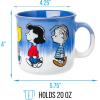 Silver Buffalo Disney Winnie the Pooh Bees and Honey Reactive Glaze Ceramic Camper Mug, 20 Ounces(Peanuts Squad)