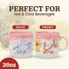 Silver Buffalo Disney Winnie the Pooh Bees and Honey Reactive Glaze Ceramic Camper Mug, 20 Ounces(Winnie the Pooh Group)